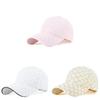 Berretto da Baseball in Cotone da Donna con Design a Lettera Ricamata Protezione Solare Estiva