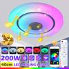 200W RGB Home Dimmable Music Ceiling Lamp Ceiling Lights for Bluetooth Speaker Ceiling Light Remote&APP Control AC180-265V