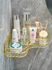Golden Bathroom Triangle Storage Rack Corner Wall Mounted Washbasin Bathroom Storage Rack Bathroom Accessories Corner Shelf