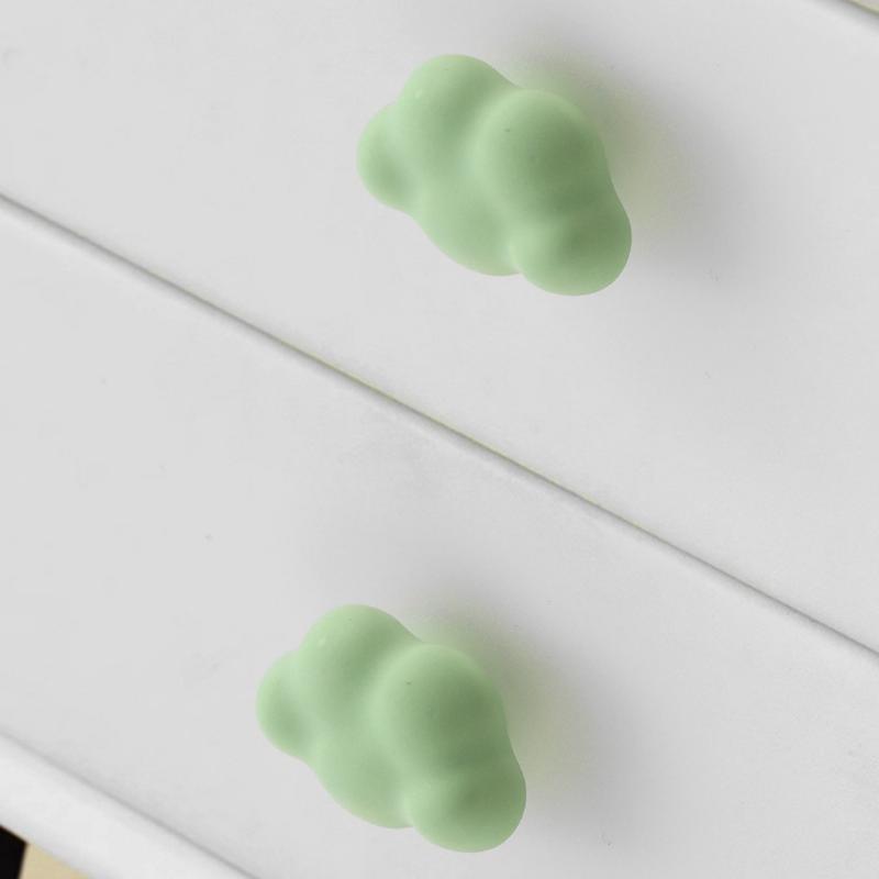Manopole per Mobili a Forma di Nuvola in Ceramica Finitura Madreperla Iridescente Pomelli Colorati per Cameretta Bambini Armadio da Cucina Comodino Guardaroba