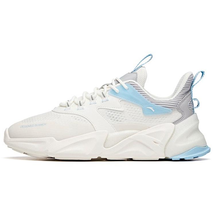 

New Anta Pulse 2 Shock Absorbers Slip Resistant Abrasion Resistant Breathable Low top Chunky Sneakers Men s White Gray 912118852-4 42