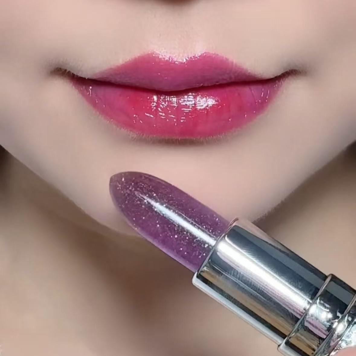 Кристальная виноградная меняющая цвет желе-помада: Нелипкий, Стойкий, Увлажняющий и Водостойкий Бальзам для Губ