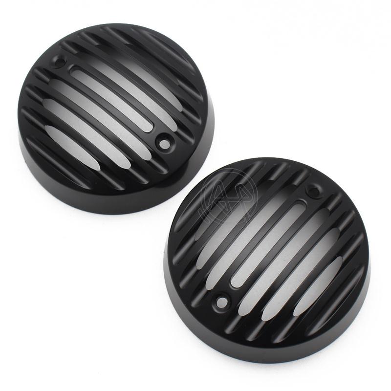 1 Paar Motorrad Schwarze Aluminium Schutzgitter für Blinker Blinkerabdeckungen Passend für Royal Enfield Classic 500