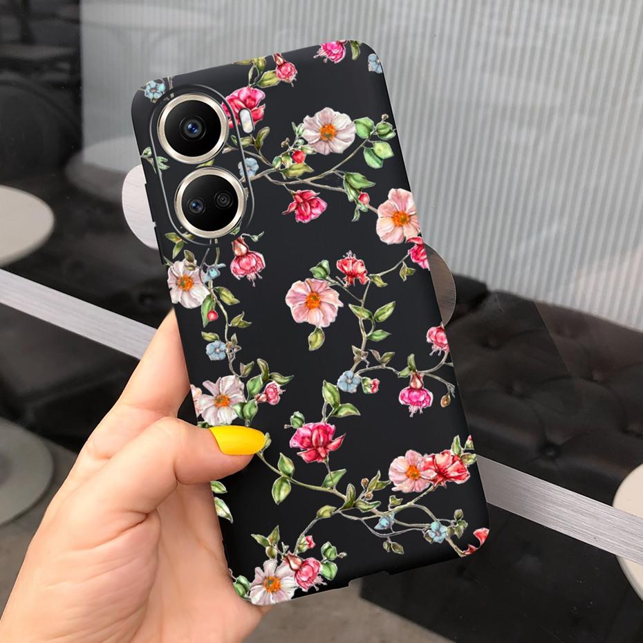 Cute Silicone Case For Huawei Nova 10 SE 2022 Fashion Girl Flower Phone Case For Huawei Nova 10 Pro Nova10 10Pro Soft Back Cover