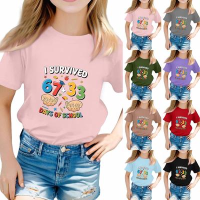 St. St. Patrick's Day Kleinkind Mädchen Junge T-Shirts Kinder Oberteil Jungen und Mädchen Bedrucktes Kurzarm-T-Shirt
