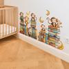 Self-adhesive Wall Stickers Cartoon Monkey Reading Book for Kids Room Bedroom Nursery Home Decor