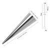 Stainless Steel Cone Roller Set 12 Pcs 3.5CM Conical Pastry Molds for Cannoli, Crepe Rolls, Ice Cream Cones, with Cleaning Brush