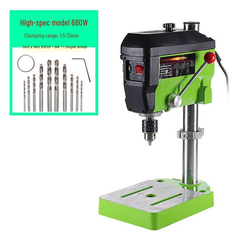 Multifunctional Desktop Electric Drill Press with Digital Display, 220V Industrial Grade Bench Drill for Household Use.