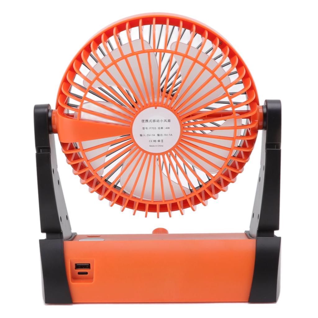 USB Small Desk Fans 2 s LED Silent 5000mAh Battery Re able Portable Desk Fan for Outdoor Camping