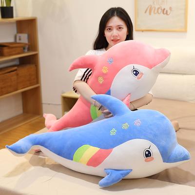 Cute Dolphin Plush Pillow Stuffed Animal Toy Sofa Pillow Soft Toy Dolphin Bedroom Pillow Plush Dolphin Toy for Children