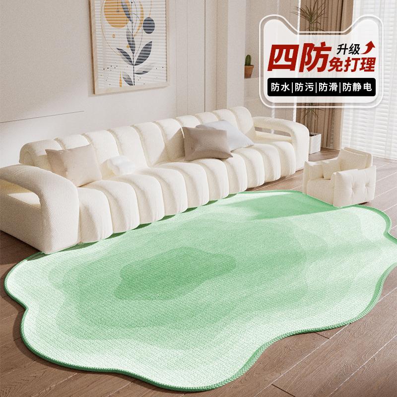 Nordic Style Living Room Carpet Floor Mat Erasable Bedroom Bedside Irregular Carpet