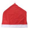 4pcs Soft Xmas Dinner Chair Seat Cover Solid Christmas Table Decor  Dress-up Props