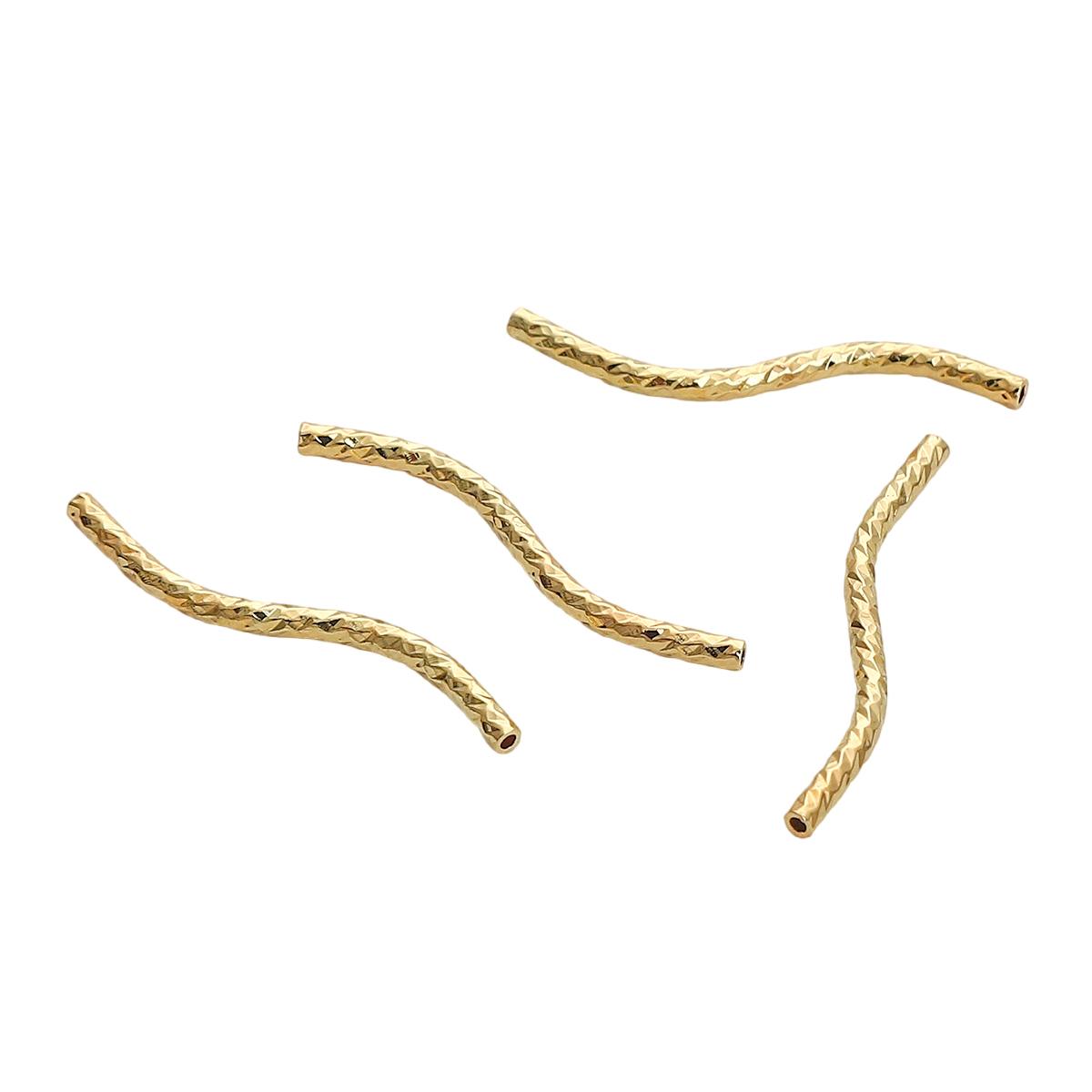 

Медная изогнутая трубка с подвесками для изготовления ювелирных изделий своими руками, аксессуары для рукоделия 1.5x25mm 50pcs