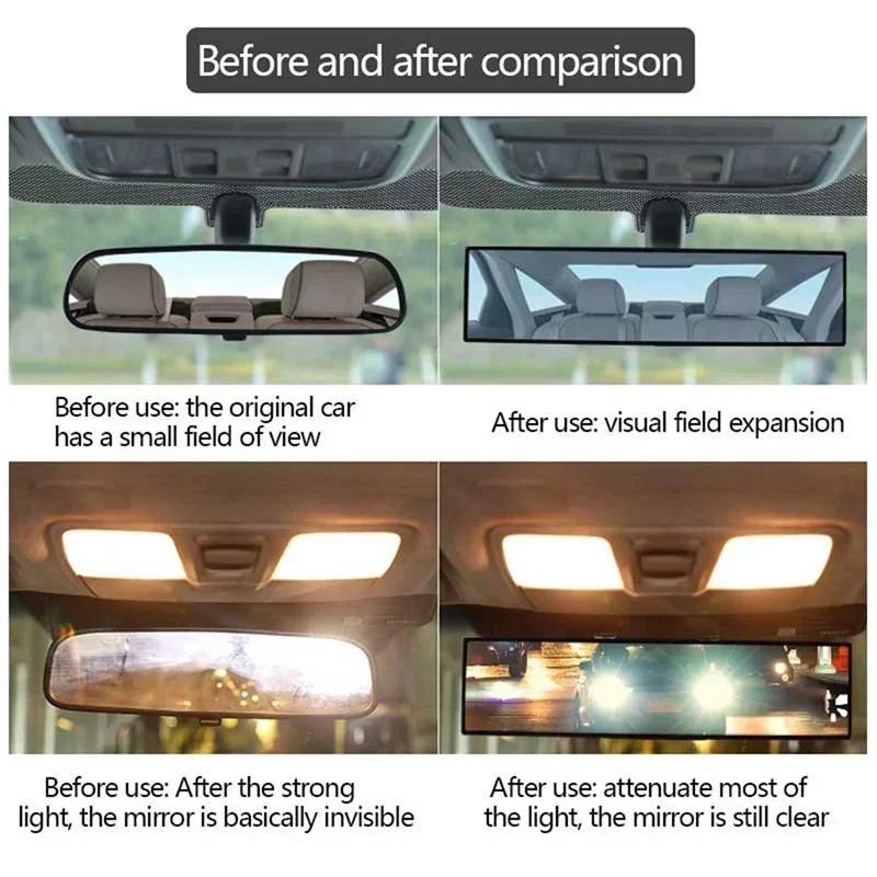 Car Baby Mirrors Interior Rear View Mirror Wide Angle Convex Rearview Mirror Anti Glare Large Vision Panoramic Auxiliary Monitor