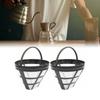 2PCS Reusable Coffee Filter Stainless Steel Nylon Effective Filtering Permanent Cone Coffee Maker