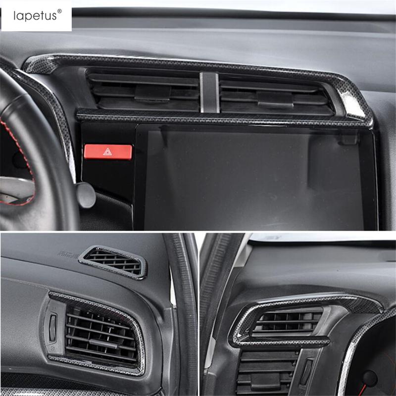 Dashboard Air AC Outlet Vent Frame / Window Lift / Gear Shift Cover Trim ABS Interior Accessories For Honda FIT Jazz 2014 -