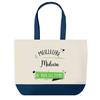 Tote Bag - PLANETEE - Best Doctor of All Time - Blue Background - Cotton 40x45 Cm - Made In France
