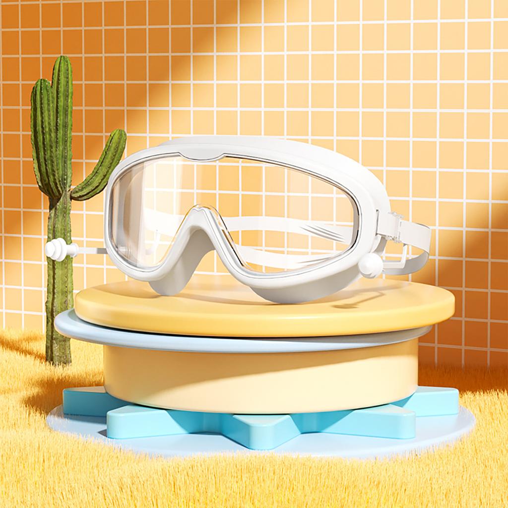 Kids Swim Goggles Large Frame Waterproof Cute Professional Swimming Glasses for Boys Girls Children