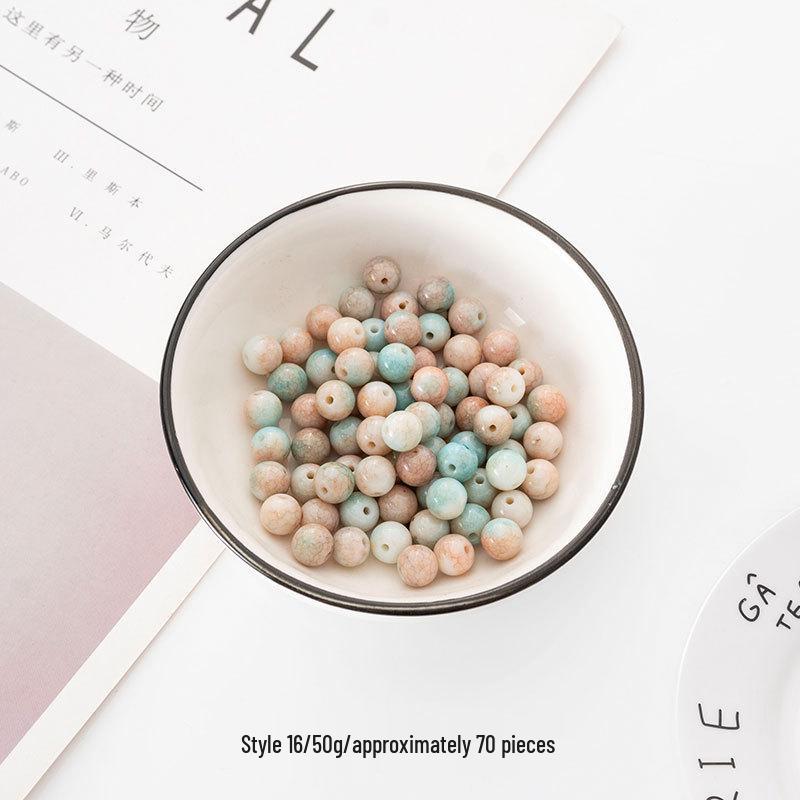 6.5-10mm Multicolor Glass Beads for DIY Bracelet and Necklace Jewelry Making