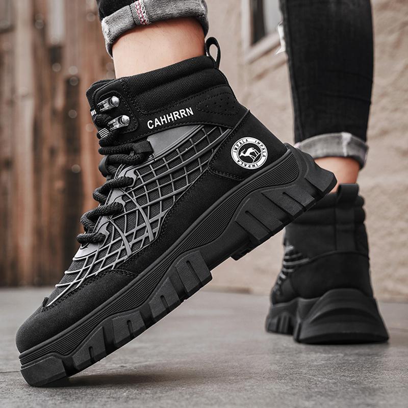 Fashion CYYTL Mens Boots Ankle Casual Shoes Leather Cowboy Winter Combat Tactical Motorcycle Chelsea Work Outdoor Hiking Designer Luxury