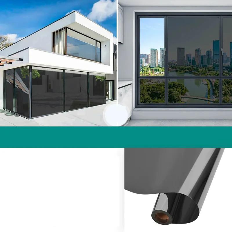 Privacy Window Film One Way Daytime Privacy Self-Adhesive Vinyl Sun Blocking Anti Uv Reflective Window Tint For Home And Office
