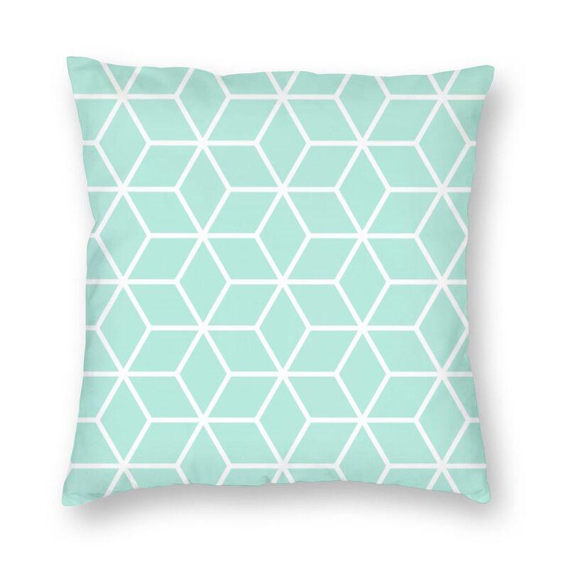 Abstract Gray Red Swirls Modern Pillow Cover Home Decorative Geometric Pattern Car Cushion Triangles Black White And Yellow