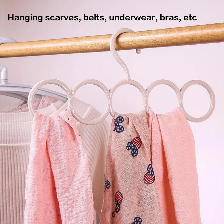 Scarf Hanger and Belt Storage Rack Used for Neckties Belts Scarves Space Saving Multi-purpose Storage Rack Clothing Organizer