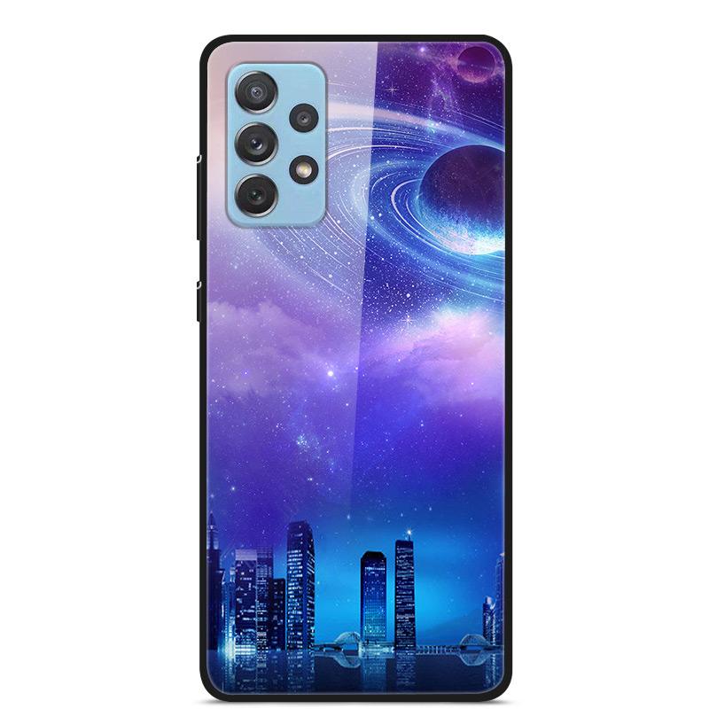 For Samsung A52 A72 2021 Case Hard Tempered Glass Case Back Cover For Samsung Galaxy A52 A72 A 52 A 72 Case Protective Bumper