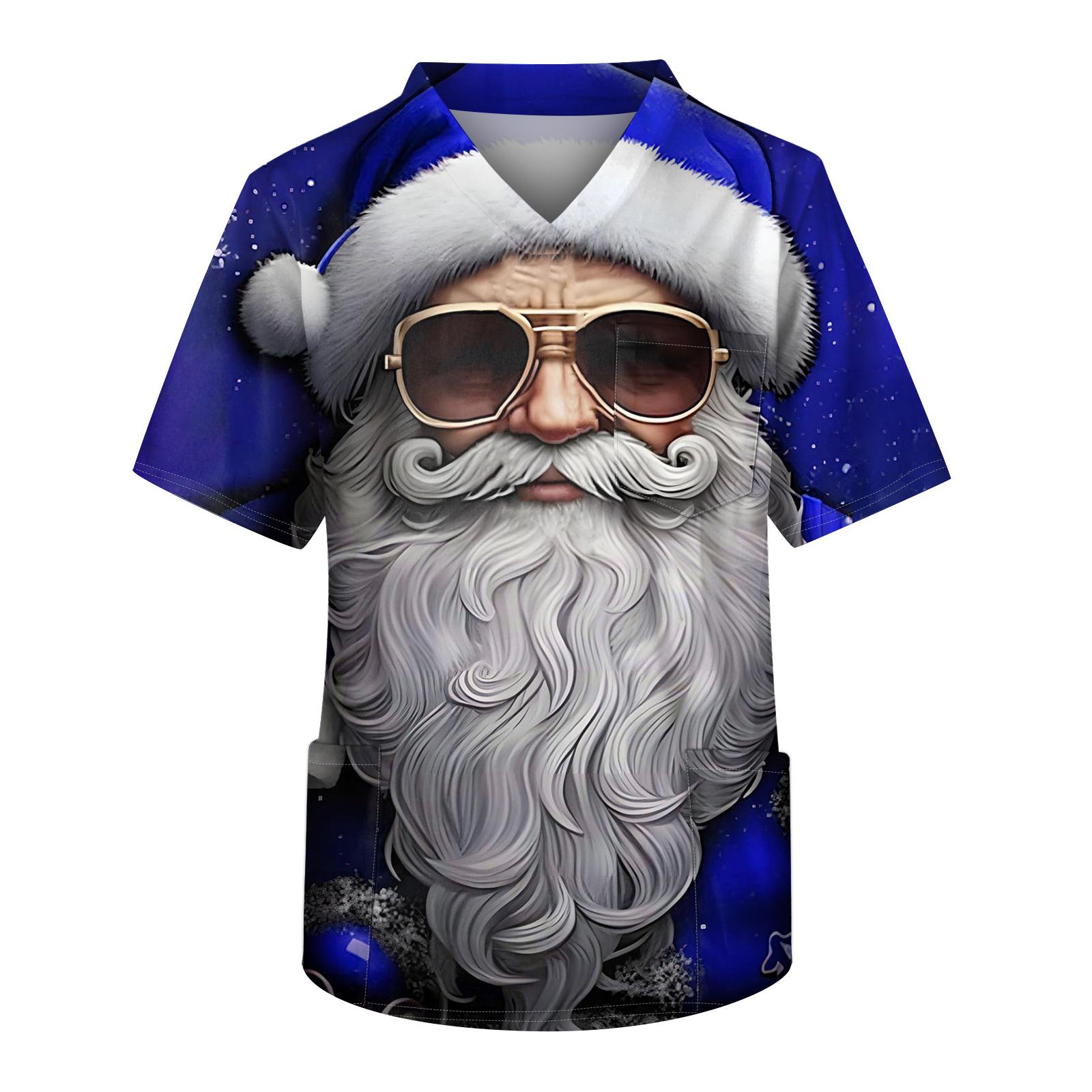 

Мужская рабочая блузка с короткими рукавами и v-образным вырезом с принтом, топ с нагрудным карманом XXXXL