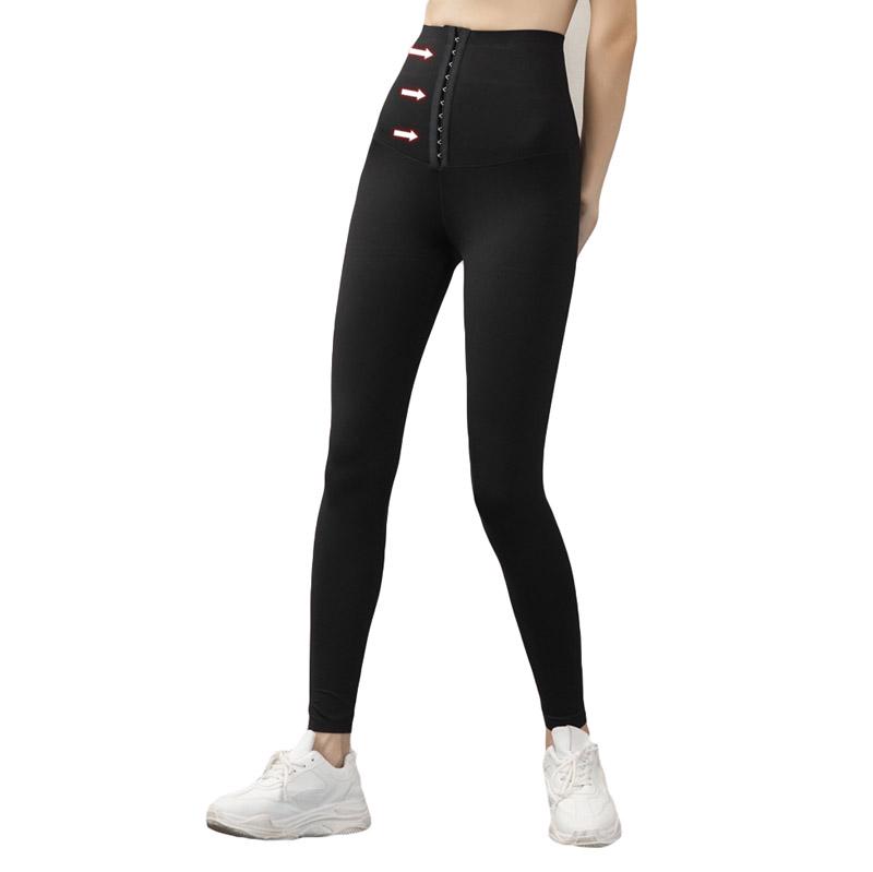 Pantaloni elasticizzati a vita alta corsetto body shaper vita pantaloni skinny push up leggings fitness da palestra per donna
