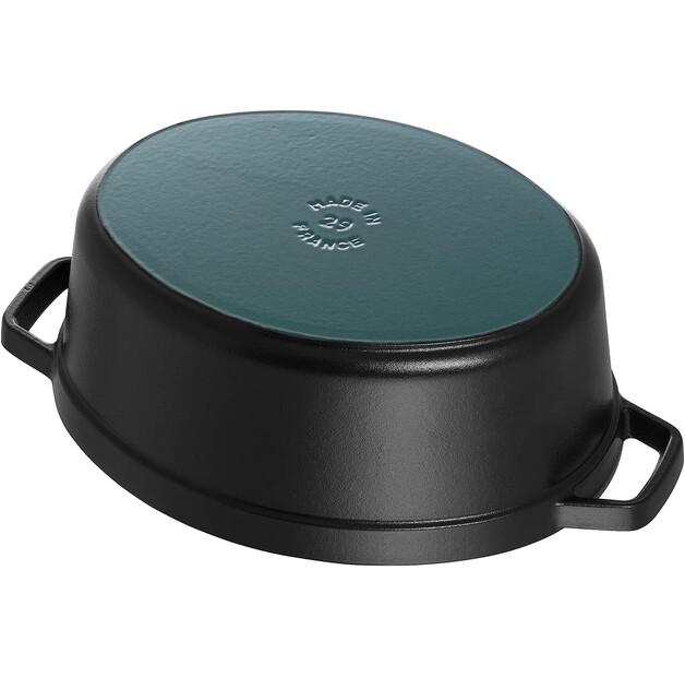 Кокотница Zwilling Staub овальная 49,3×41 см черная 12 л (40509-509-0)