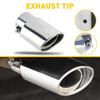Rear Exhaust Pipe Tail Auto Car Muffler Tip Stainless Steel Universal Chrome