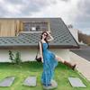 Holiday style retro floral suspender dress women's summer design sense irregular long dress waist thin A-shaped skirt