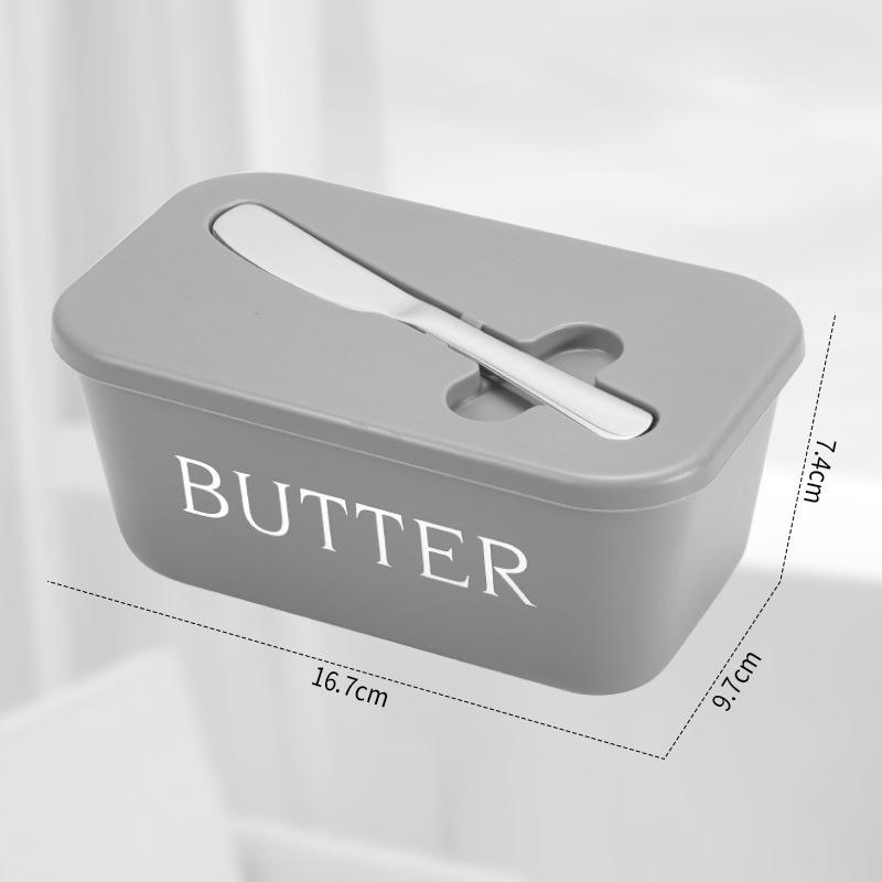 Butter Käse Aufbewahrungsbox Butter Schneidebox mit Deckel und Messer Arbeitsplatte Butterdose für Kühlschrank Küche