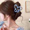 New Solid Color Butterfly Hair Claw For Women Girls Sweet Small Hollow Back Head Shark Clip Hair Grab Hair Accessories