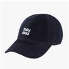 Miu Miu 5hc369 2cua F0q10 Logo Embroidery Denim Baseball Cap