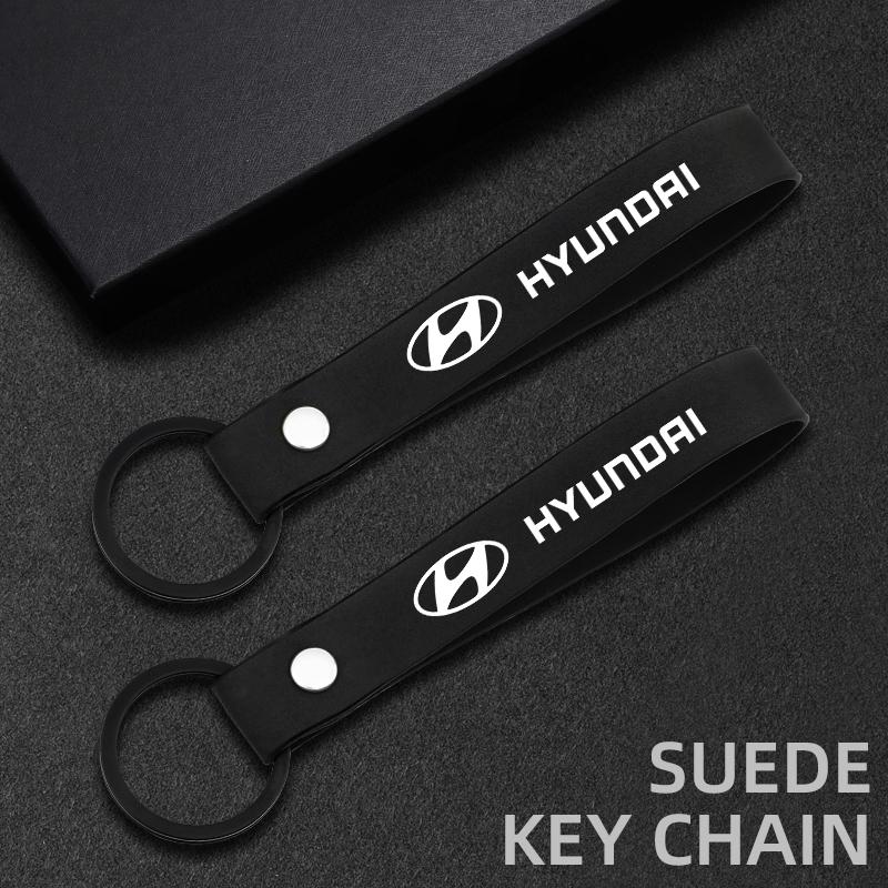Car suede Keychain Wheel Tire Valve Dust Lever Air Cap Accessorie for Hyundai Tucson Accent Elantra Santa fe Sonata ix25 ix35 HH51