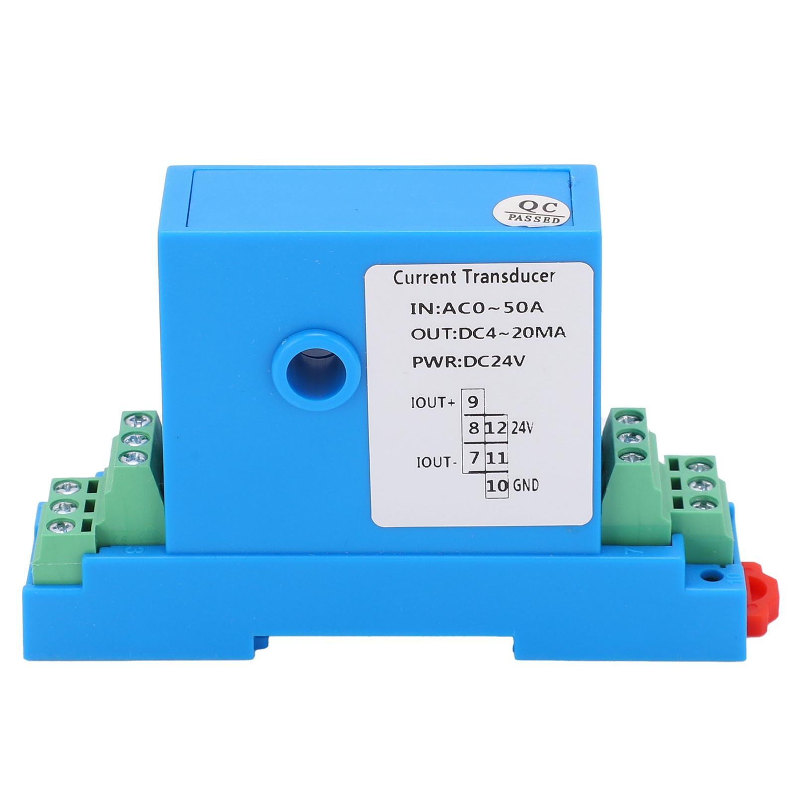 

AC Current Transmitter DC4‑20mA Output Power Distribution Control Current Transformer AC0‑50A