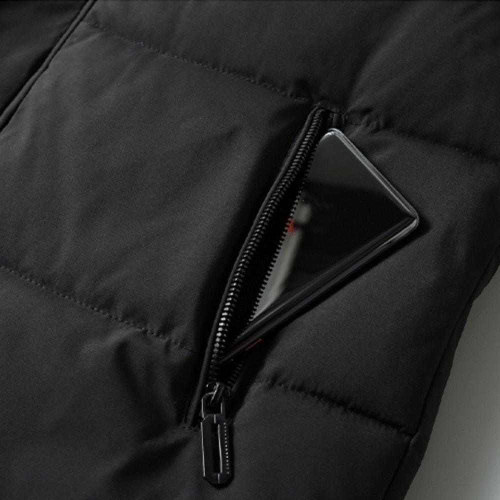 Autumn Winter New Waistcoat for Men Windproof Hooded Male Vests Jacket Thicken Warm Zipper Sleeveless Solid Color All-match