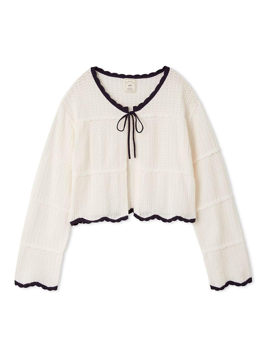 

Gelato Pique Crochet Short Cardigan PWNT254057 OWHT Free Size Women s