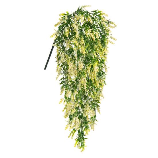 Floare Artificială de Lavandă Rezistentă la UV Ghirlandă de Lavandă Agățată Plante Vii Artificiale pentru Grădină Interioară Exterioară Pridvor Acasă Decor de Petrecere Nuntă