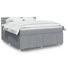 Vidaxl Letto Continentale Con Materasso, Grigio Chiaro, Tessuto, 180X200Cm