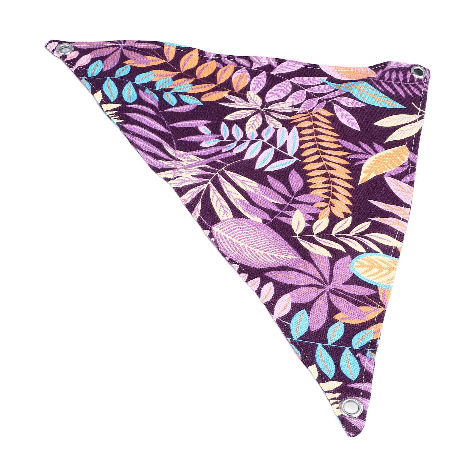 Reptiles Triangular Hammock Colorful Flower Pattern Bearded Dragon Hanging Lounger with Suction Cups for Small Animals
