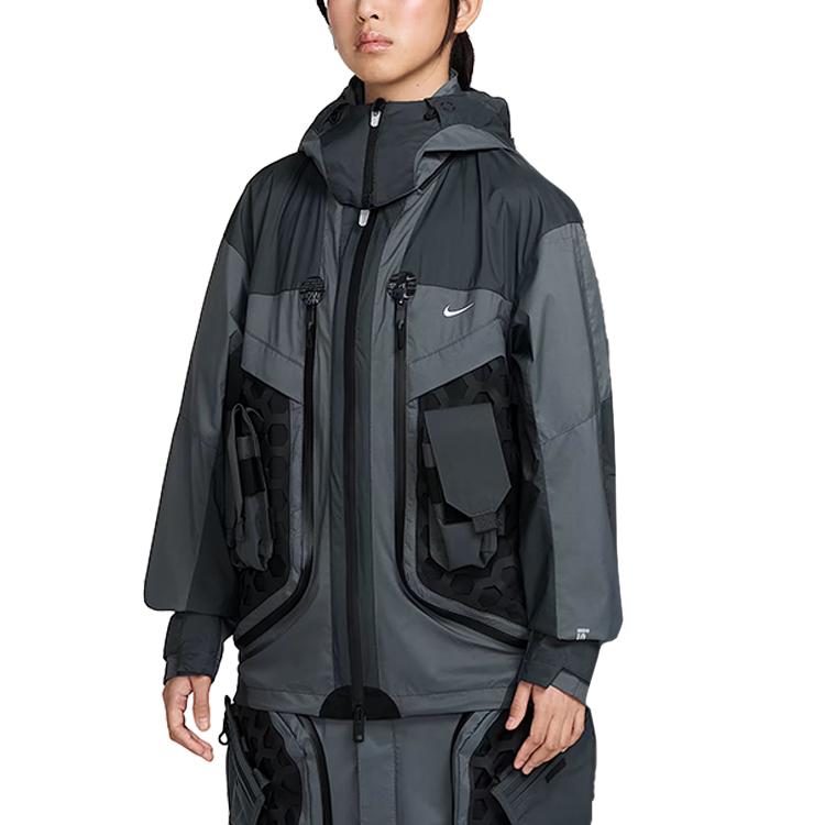 Nike Chaqueta Unisex Holgada con Capucha y Manga Larga ISPA Butterfly FV4903-021 Gris Carbón Gris Oscuro Negro