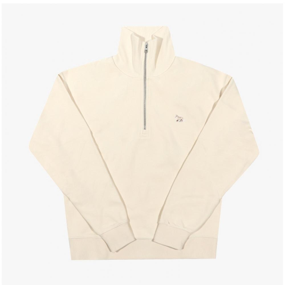 MaiSon KitSune Baby Fuchs Patch Half Zip Damen Sweatshirt Mw00304km0325