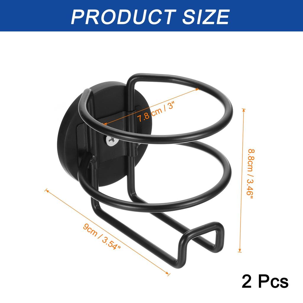 uxcell Magnetic Cup Holder for Lawn and Reinforced Surface Mount 2-Piece Treadmills, Mowers, Trucks, Cars, Refrigerators, More,