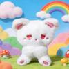 Peluche Gatto Tonto Bambola Emo Creativa Carina di Alto Valore Animale di Peluche Virale Regalo di Compleanno per Ragazza 30cm