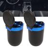 2Pcs Car  Tray with LED Blue Light Portable Removable Car Smokeless  Tray with Lid for Vehicle Truck Van