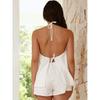 Western Style Sexy Backless Halter Top Shorts Two-piece Set Hanging Neck Vest Shorts Set