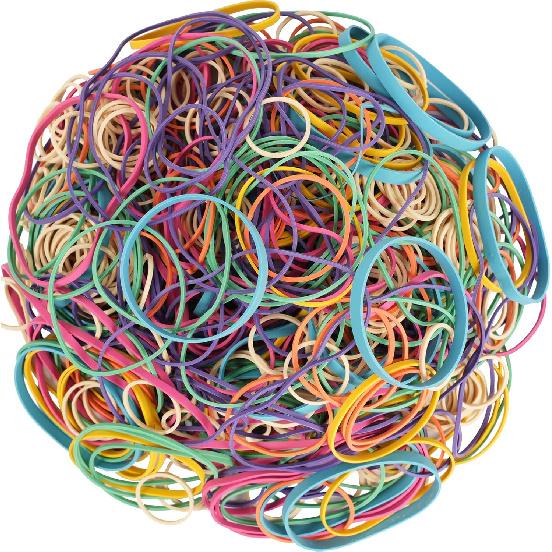 Rubber Bands Assorted Size Multicolor 0.5lb Elastic Bands for School Home Office Supplies Size#10,Size#16,Size#19,Size#33,Size#64,Size#